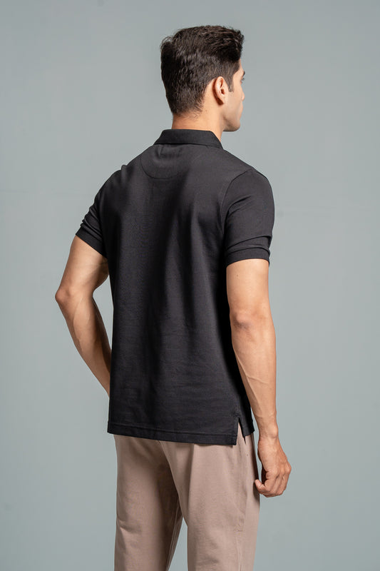 Men Expert Polo Tshirt with Pocket Jet Black EPD14