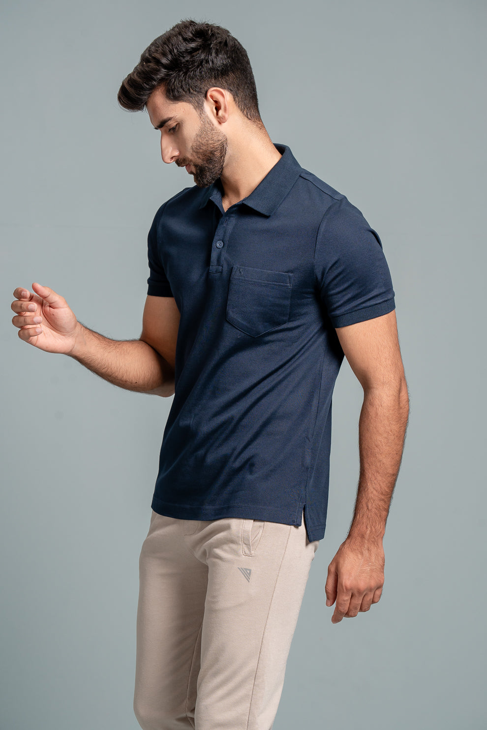 Men Expert Polo Tshirt with Pocket Navy EPD13
