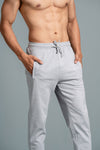 Men Combed Cotton Rich Jogger with Side Pockets Grey Melange JP1