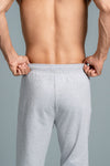 Men Combed Cotton Rich Jogger with Side Pockets Grey Melange JP1