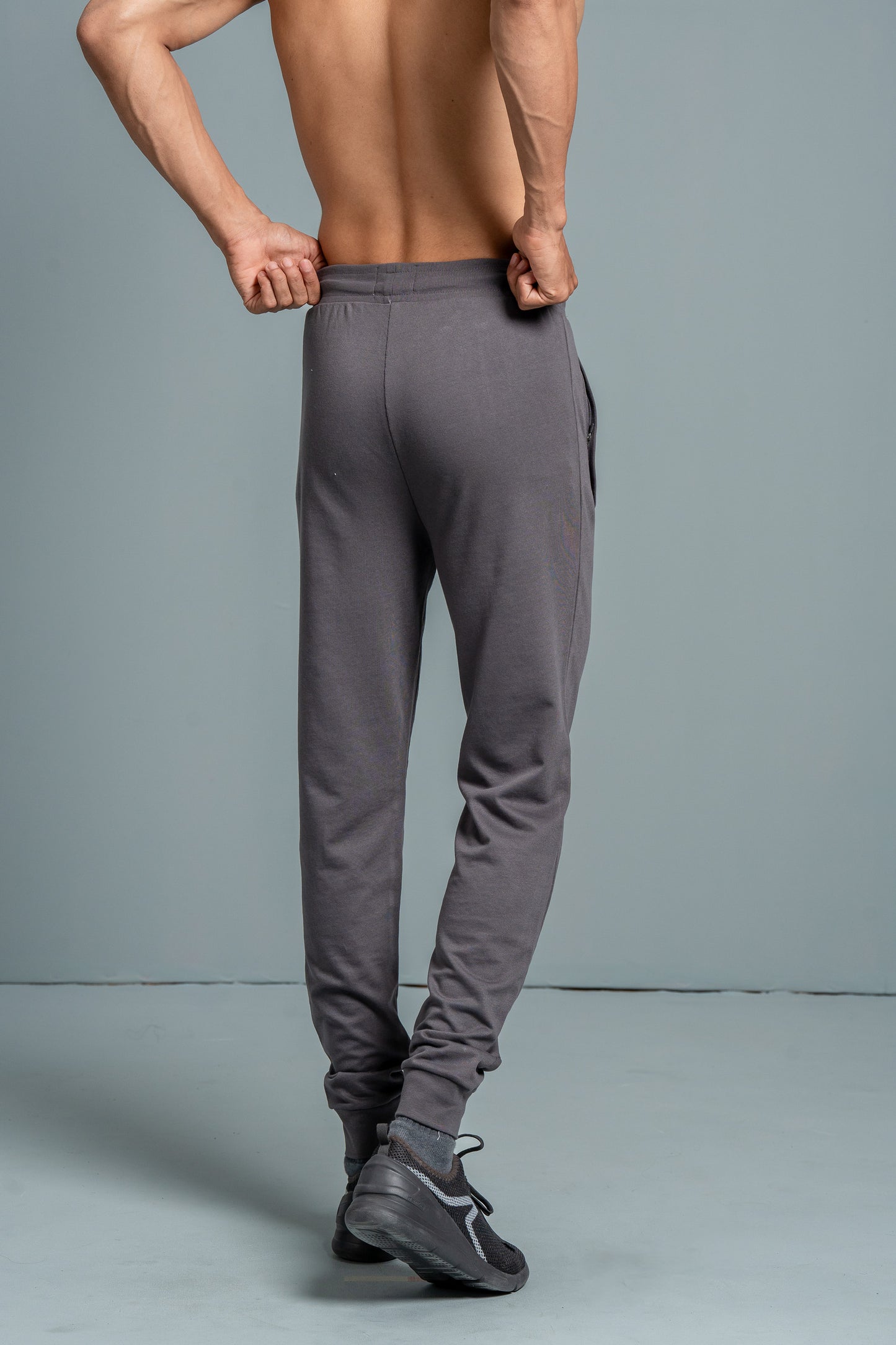 Men Combed Cotton Regular fit Jogger Dark Grey