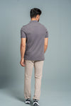 Men Extra Long Staple Cotton Smart Fit Apex Polo T-Shirt Smokey Grey AX9