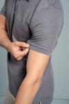 Men Extra Long Staple Cotton Smart Fit Apex Polo T-Shirt Smokey Grey AX9