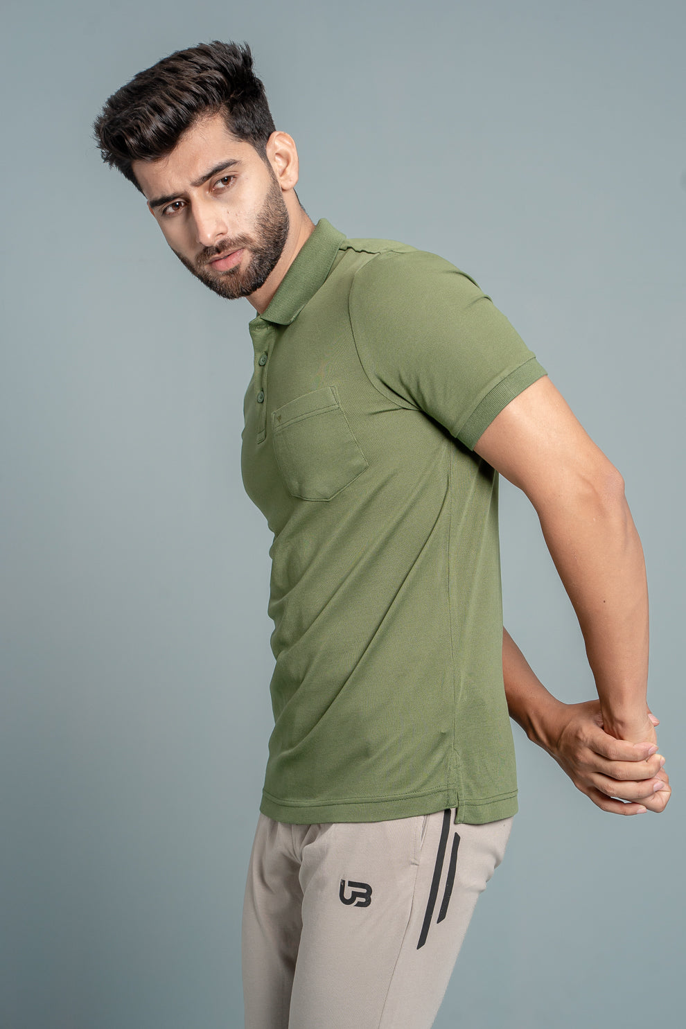 Men Expert Polo Tshirt with Pocket Green EP38
