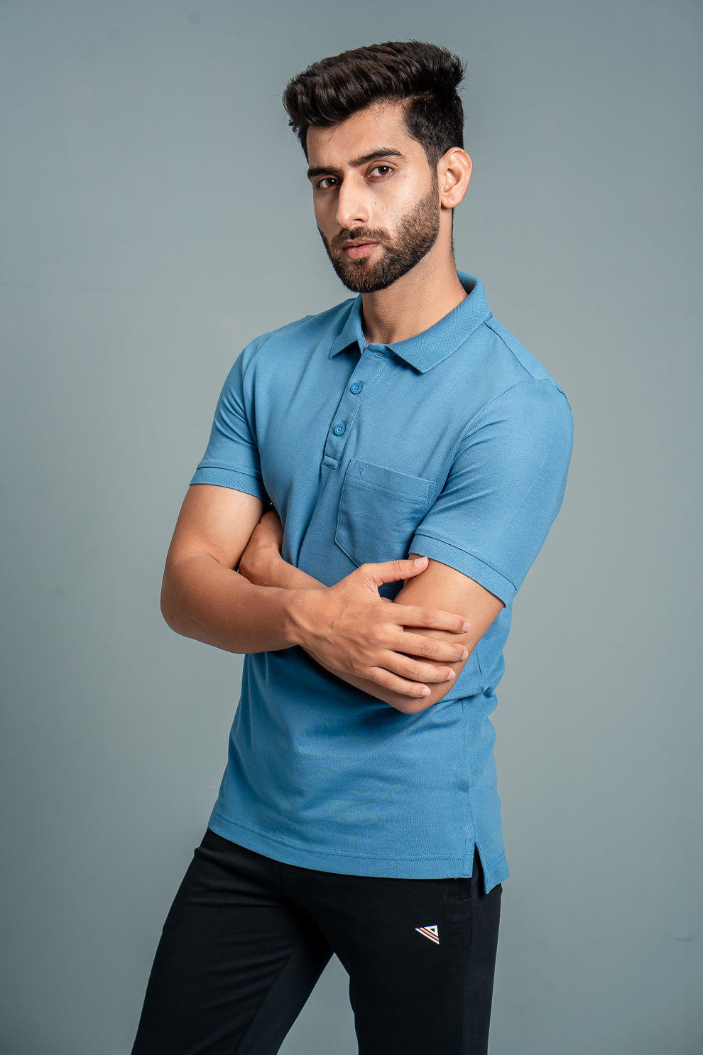 Men Expert Polo Tshirt with Pocket Blue EP28
