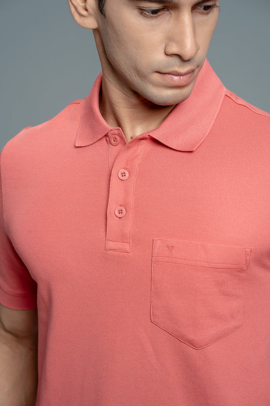 Men Expert Polo Tshirt with Pocket Red EP21