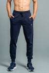 Men Combed Cotton Rich Jogger with Side Pockets Navy EJ4