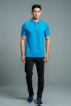 Combed Cotton Rich Polo Blue