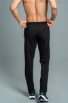 Men Combed Cotton Rich Agile Track Pant with Zipper Pockets Black AGT3