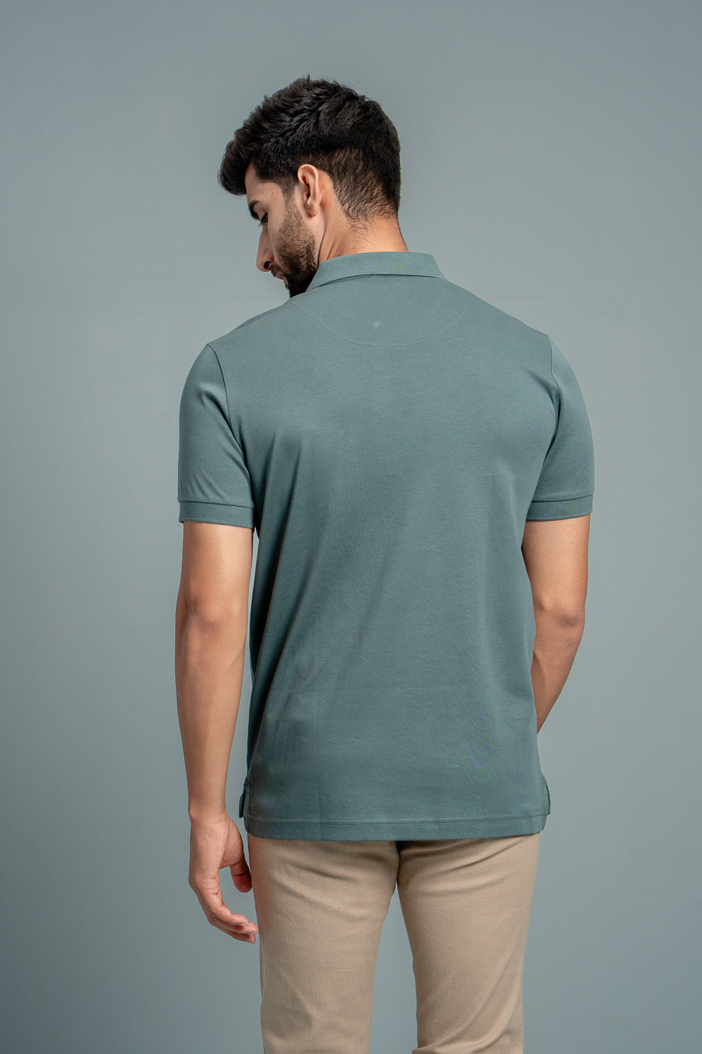 Men Extra Long Staple Cotton Smart Fit Apex Polo T-Shirt Giola Green AX2