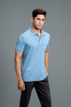 Extra Long Staple Length Cotton Polo Blue