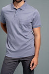 Men Extra Long Staple Cotton Smart Fit Apex Polo T-Shirt Amethyst Grey AX10