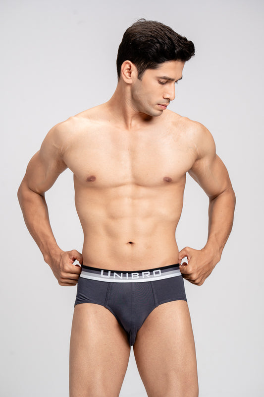 Men TENCEL™ Modal Micro Elastane Stretch Brief Graphite Grey