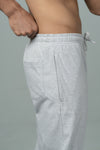 Men Combed Cotton Rich Agile Track Pant with Zipper Pockets Grey Melange AGT1