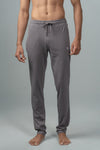 Combed Cotton Side Sew Panel Smart Fit Zipper Pocket Track Pant Dark Grey ETK5
