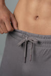 Combed Cotton Side Sew Panel Smart Fit Zipper Pocket Track Pant Dark Grey ETK5