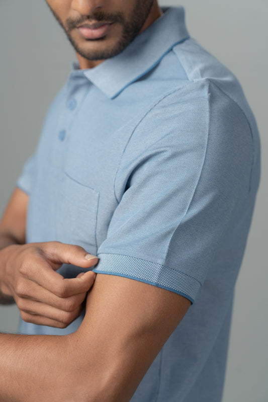 Men Expert Polo Tshirt with Pocket Denim Blue EP27