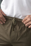 Men Combed Cotton Rich Agile Track Pant with Zipper Pockets Olive Green AGT7