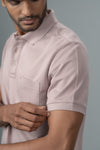 Men Expert Polo Tshirt with Pocket Silver Berry EP24