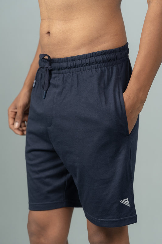 Men Combed Cotton Rich Expert Shorts Navy ES2