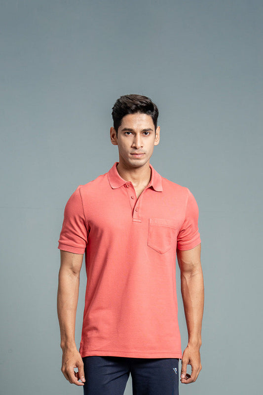 Men Expert Polo Tshirt with Pocket Red EP21