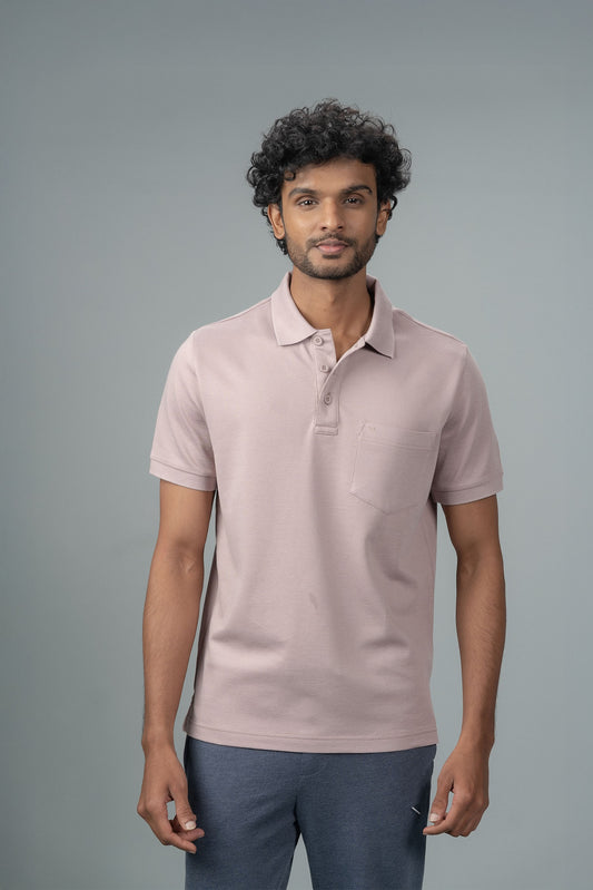 Men Expert Polo Tshirt with Pocket Silver Berry EP24