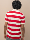 Men Smart Fit Engineered Polo T-Shirt Red with Sandal EN21