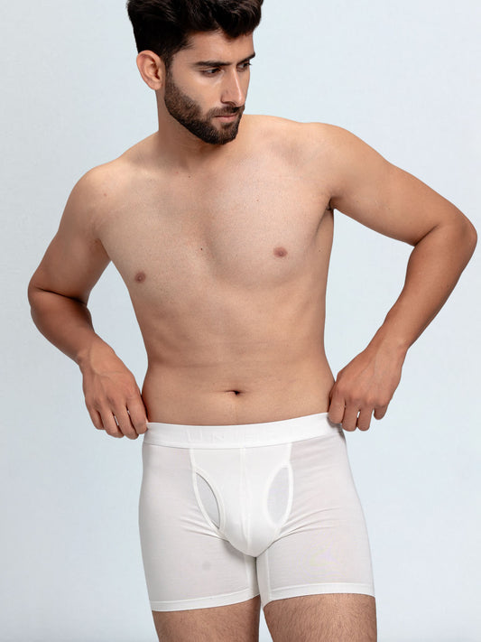 Men's TENCEL Micro Modal Elastane Stretch Boxer Brief White