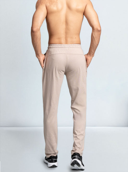 Men's Cotton Rich Slim Fit Track Beige