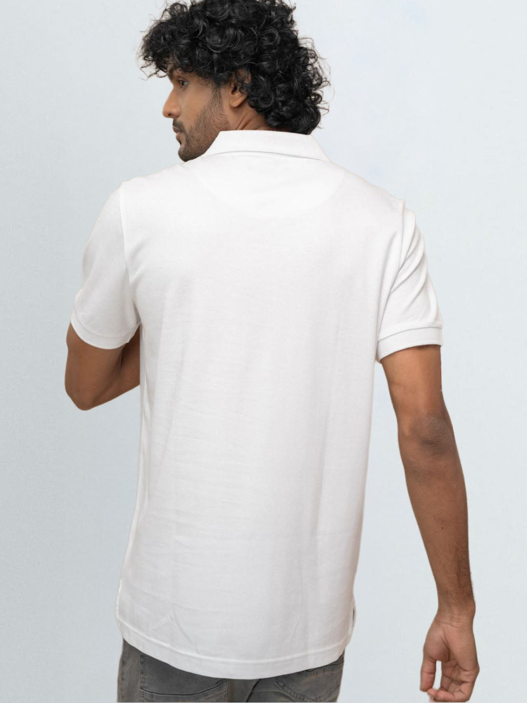Men's Extra Long Staple Cotton Polo White