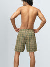 Men's 100% Cotton Printed Long Boxer Shorts Green