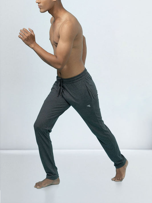 Men's Cotton Rich Slim Fit Track Charcoal Melange