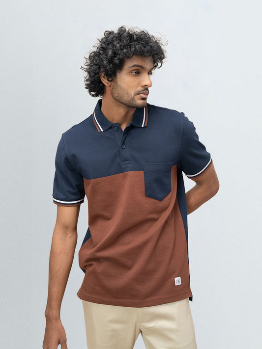 Men's Stripper Cotton Rich Polo Brunette