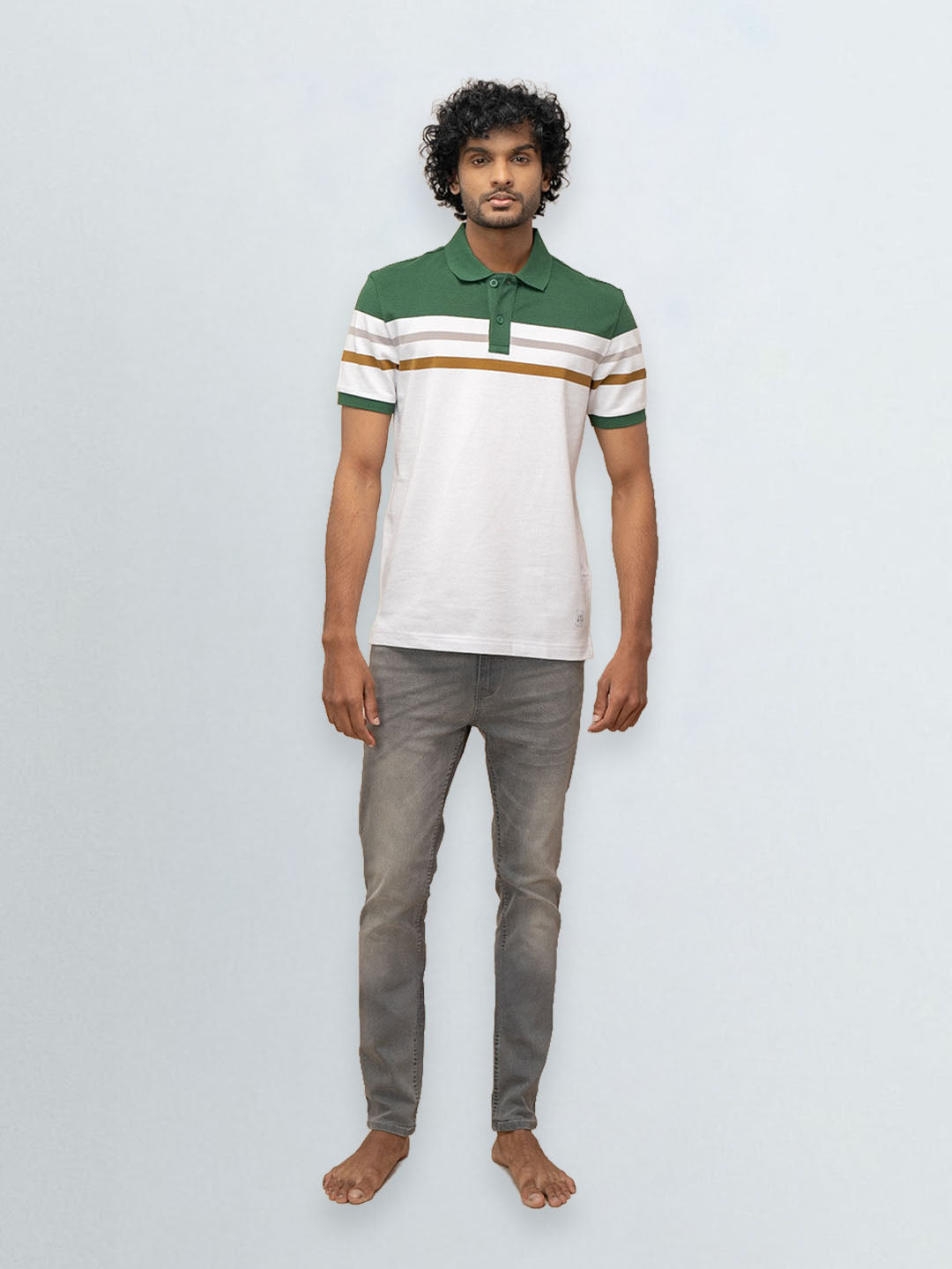 Men's Stripper Cotton Rich Polo Eden