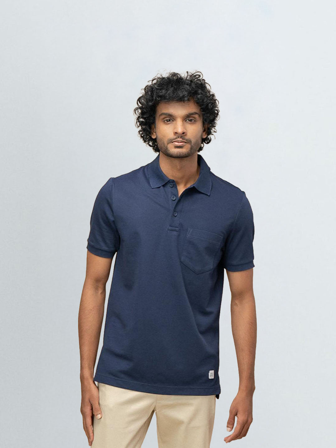 Men's Cotton Rich Pique Polo Navy