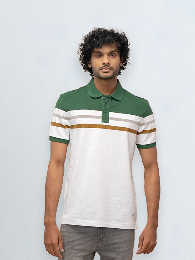 Men's Stripper Cotton Rich Polo Eden