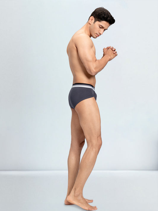 Men's TENCEL Micro Modal Elastane Stretch Brief Graphite Grey