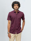 Men's Cotton Rich Knit Shirt Grape