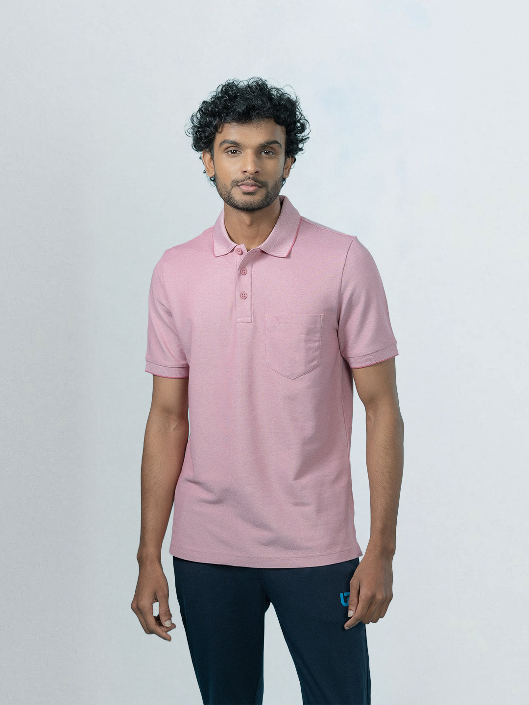 Men's Cotton Rich Pique Polo Heather Rose