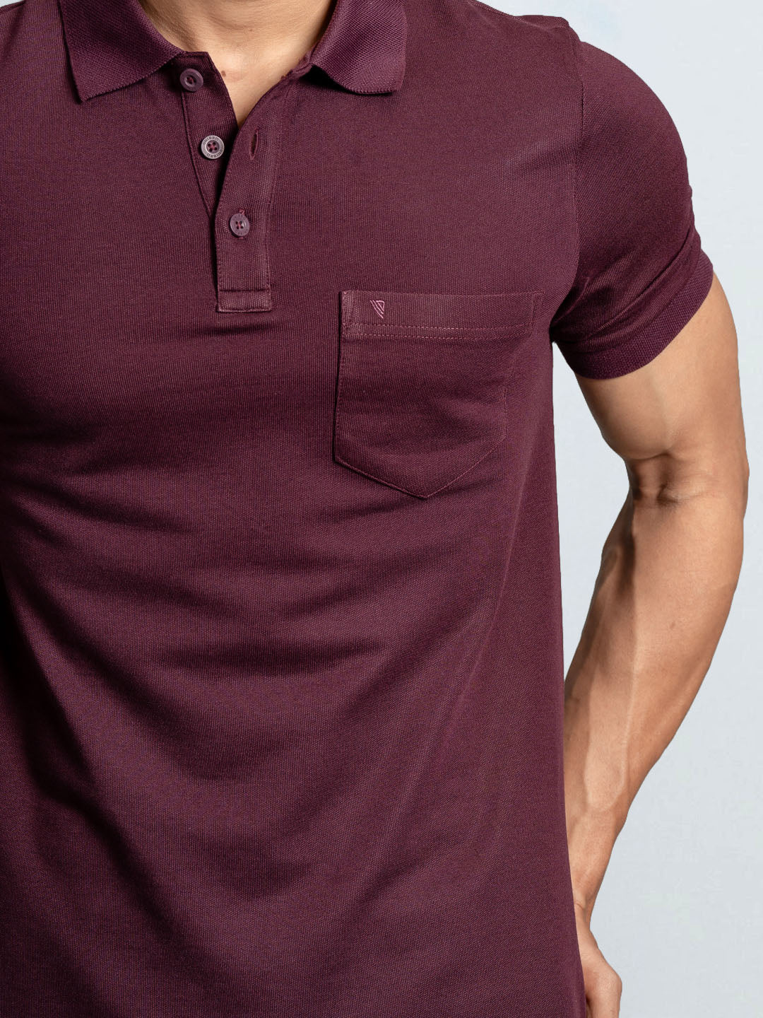 Men's Cotton Rich Pique Polo Grape