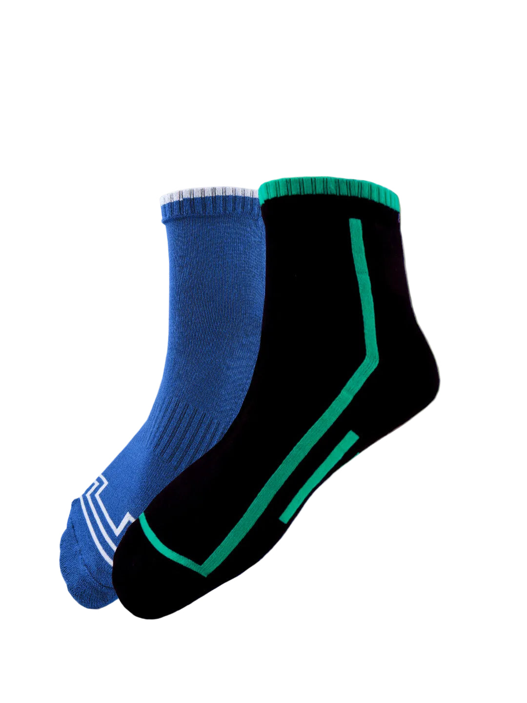 Men Bamboo Sports Ankle Length Socks Black & Blue SAD3