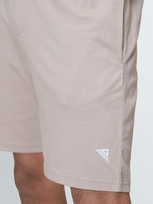 Men's Combed Cotton Shorts Beige