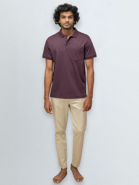 Men's Extra Long Staple Cotton Polo Grape