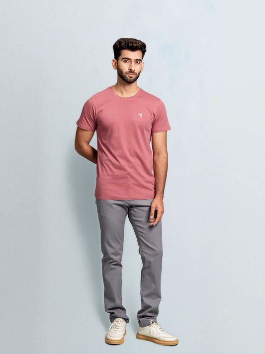 Men's 100% Cotton Crew Neck Rouge