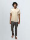 Men's Extra Long Staple Cotton Polo Ivory Cream
