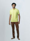 Men's Cotton Rich Pique Polo Peppy Lime Green
