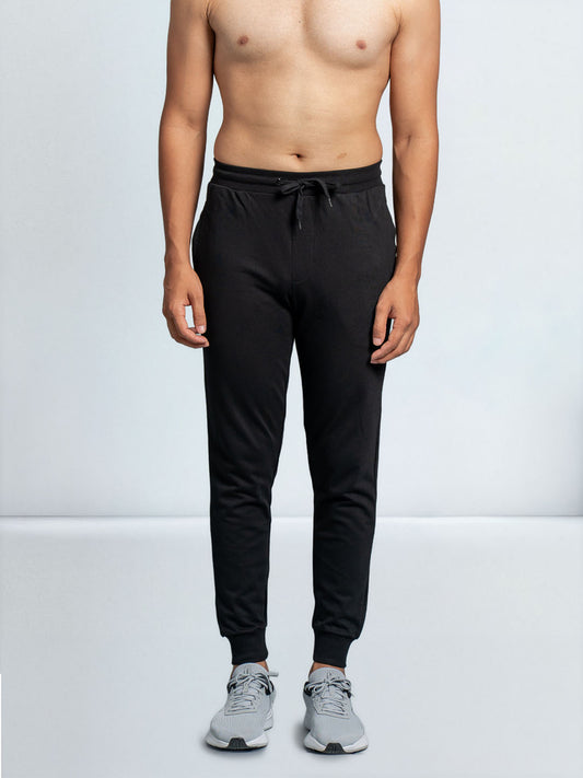 Men's Combed Cotton Regular fit Jogger Black