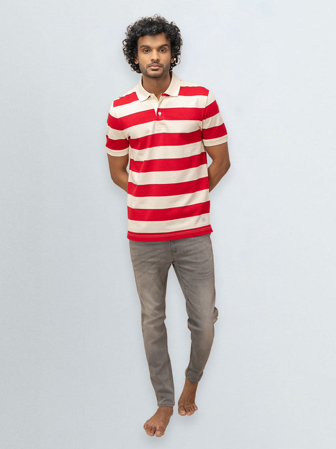 Men's Stripper Cotton Rich Polo Chilly Pepper