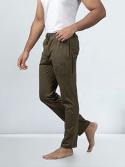 Men's Cotton Rich Regular Fit Track Pant Olive Green