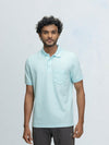 Men's Cotton Rich Pique Polo Aqua Marine Blue